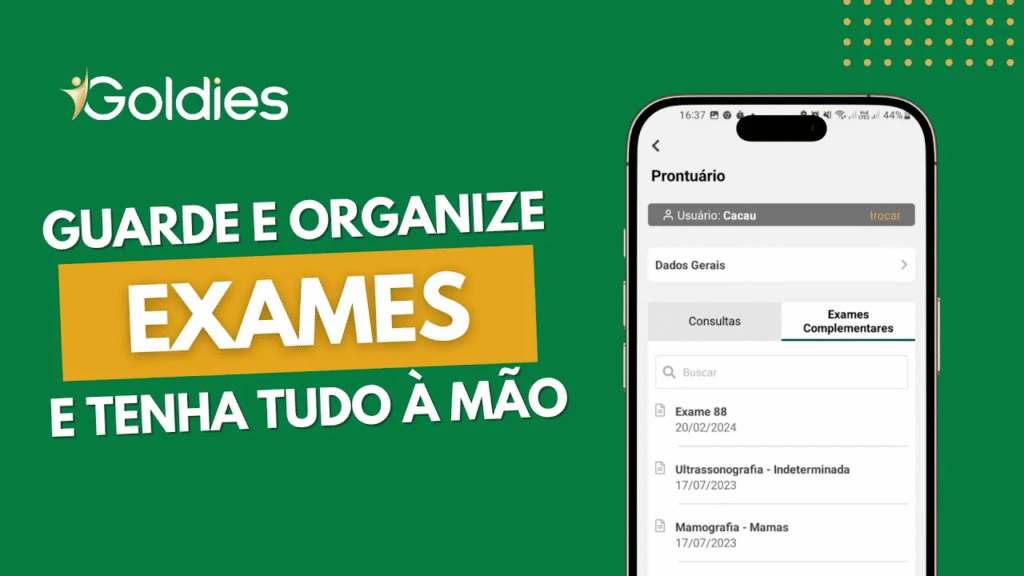 Goldies: guarde e organize exames e tenha tudo à mão